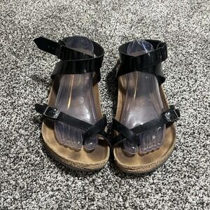 Birkenstock Yara Mocha Ankle Strap Sandal Black Women's Size 10 US/EU 41